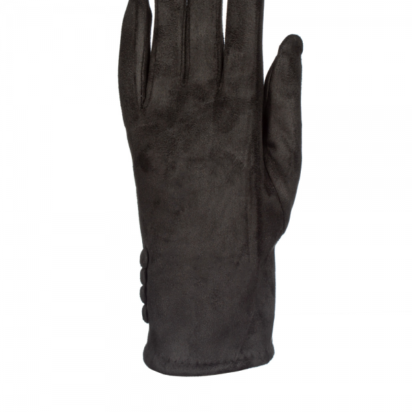 Дамски ръкавици Nika черен цвят, 2 - Kalapod.bg